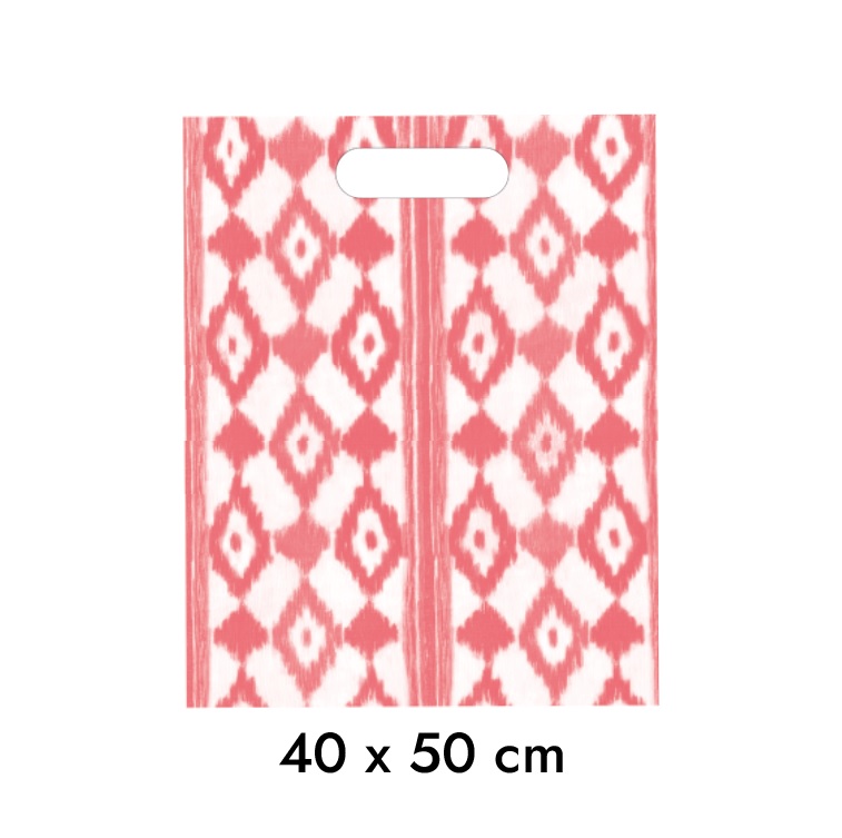 LLENGOS 40X50 Rojo Bolsa Asa Troquel pte. 100u